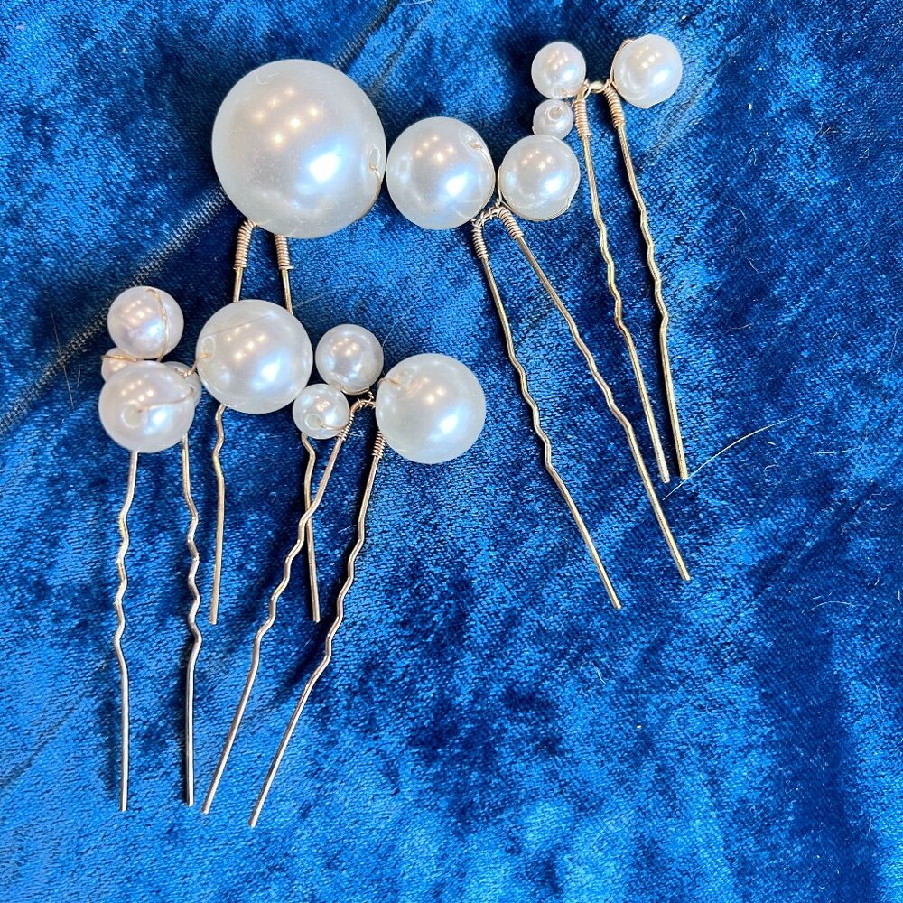 5 Piece Pearl Hair Pin Set
